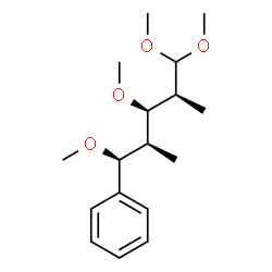 ChemSpider 2D Image | [(1S,2R,3R,4S)-1,3,5,5-Tetramethoxy-2,4-dimethylpentyl]benzene | C17H28O4