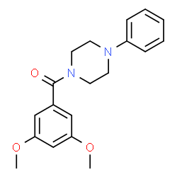 ChemSpider 2D Image | Piperazine, 1-(3,5-dimethoxybenzoyl)-4-phenyl- | C19H22N2O3
