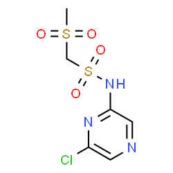 ChemSpider 2D Image | N-(6-Chloro-2-pyrazinyl)-1-(methylsulfonyl)methanesulfonamide | C6H8ClN3O4S2