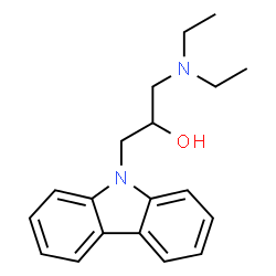 ChemSpider 2D Image | 1-Carbazol-9-yl-3-diethylamino-propan-2-ol | C19H24N2O