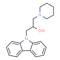 ChemSpider 2D Image | 1-(9H-carbazol-9-yl)-3-piperidinopropan-2-ol | C20H24N2O