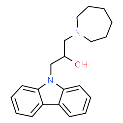 ChemSpider 2D Image | 1-Azepan-1-yl-3-carbazol-9-yl-propan-2-ol | C21H26N2O