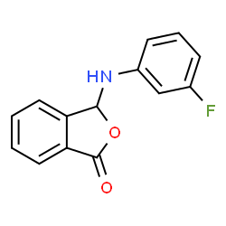 ChemSpider 2D Image | 3-(3-Fluoroanilino)-2-benzofuran-1(3H)-one | C14H10FNO2
