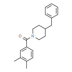 ChemSpider 2D Image | 4-Benzyl-1-(3,4-dimethylbenzoyl)piperidine | C21H25NO