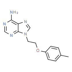 ChemSpider 2D Image | 9-[2-(4-Methylphenoxy)ethyl]-9H-purin-6-amine | C14H15N5O