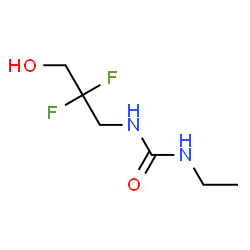 ChemSpider 2D Image | 1-(2,2-Difluoro-3-hydroxypropyl)-3-ethylurea | C6H12F2N2O2