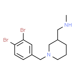 ChemSpider 2D Image | 1-[1-(3,4-Dibromobenzyl)-3-piperidinyl]-N-methylmethanamine | C14H20Br2N2