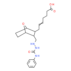ChemSpider 2D Image | 7-(3-{[2-(Phenylcarbamoyl)hydrazino]methyl}-7-oxabicyclo[2.2.1]hept-2-yl)-5-heptenoic acid | C21H29N3O4
