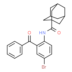 ChemSpider 2D Image | N-(2-Benzoyl-4-bromophenyl)-1-adamantanecarboxamide  | C24H24BrNO2