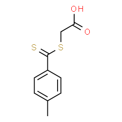 ChemSpider 2D Image | {[(4-Methylphenyl)carbonothioyl]sulfanyl}acetic acid | C10H10O2S2
