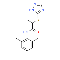 ChemSpider 2D Image | N-Mesityl-2-(1H-1,2,4-triazol-5-ylsulfanyl)propanamide | C14H18N4OS