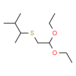 ChemSpider 2D Image | 2-[(2,2-Diethoxyethyl)sulfanyl]-3-methylbutane | C11H24O2S