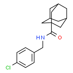 ChemSpider 2D Image | N-(4-Chlorobenzyl)-1-adamantanecarboxamide | C18H22ClNO