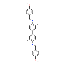 ChemSpider 2D Image | N,N'-Bis(4-methoxybenzylidene)-3,3'-dimethylbenzidine | C30H28N2O2