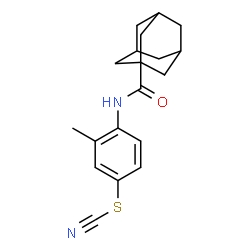 ChemSpider 2D Image | 4-[(Adamantan-1-ylcarbonyl)amino]-3-methylphenyl thiocyanate | C19H22N2OS