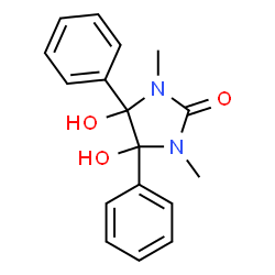 ChemSpider 2D Image | 4,5-Dihydroxy-1,3-dimethyl-4,5-diphenyl-2-imidazolidinone | C17H18N2O3