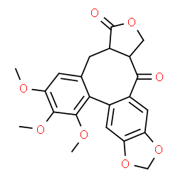 ChemSpider 2D Image | 6,7,8-Trimethoxy-1,3a,4,14a-tetrahydrobenzo[3,4]furo[3',4':6,7]cycloocta[1,2-f][1,3]benzodioxole-3,14-dione | C22H20O8