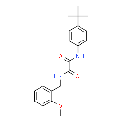 ChemSpider 2D Image | N-(2-Methoxybenzyl)-N'-[4-(2-methyl-2-propanyl)phenyl]ethanediamide | C20H24N2O3