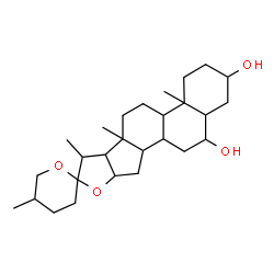 ChemSpider 2D Image | Spirostan-3,6-diol  | C27H44O4