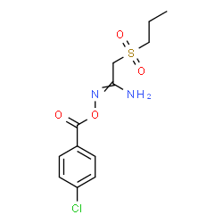 ChemSpider 2D Image | N'-[(4-Chlorobenzoyl)oxy]-2-(propylsulfonyl)ethanimidamide | C12H15ClN2O4S