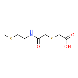 ChemSpider 2D Image | [(2-{[2-(Methylsulfanyl)ethyl]amino}-2-oxoethyl)sulfanyl]acetic acid | C7H13NO3S2
