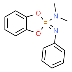ChemSpider 2D Image | Benzo[d]1,3,2-dioxaphosphole, 2-dimethylamino-2-phenylimino- | C14H15N2O2P
