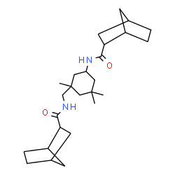 ChemSpider 2D Image | N-(3-{[(Bicyclo[2.2.1]hept-2-ylcarbonyl)amino]methyl}-3,5,5-trimethylcyclohexyl)bicyclo[2.2.1]heptane-2-carboxamide | C26H42N2O2