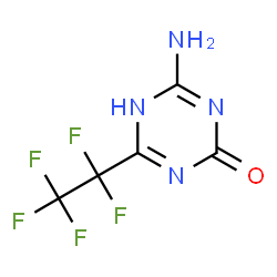 ChemSpider 2D Image | 4-Amino-6-(pentafluoroethyl)-1,3,5-triazin-2(5H)-one | C5H3F5N4O