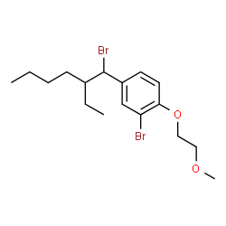 ChemSpider 2D Image | 2-Bromo-4-(1-bromo-2-ethylhexyl)-1-(2-methoxyethoxy)benzene | C17H26Br2O2