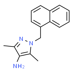 ChemSpider 2D Image | Pyrazol-4-amine, 3,5-dimethyl-1-(1-naphthylmethyl)- | C16H17N3