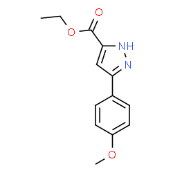 ChemSpider 2D Image | Ethyl 3-(4-methoxyphenyl)-1H-pyrazole-5-carboxylate | C13H14N2O3