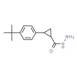 ChemSpider 2D Image | 2-[4-(2-Methyl-2-propanyl)phenyl]cyclopropanecarbohydrazide | C14H20N2O