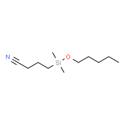 ChemSpider 2D Image | 4-[Dimethyl(pentyloxy)silyl]butanenitrile  | C11H23NOSi