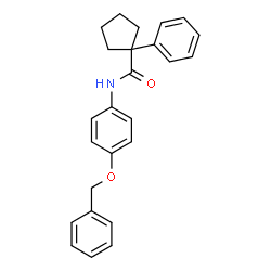 ChemSpider 2D Image | N-[4-(Benzyloxy)phenyl]-1-phenylcyclopentanecarboxamide | C25H25NO2
