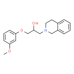 ChemSpider 2D Image | 1-(3,4-Dihydro-2(1H)-isoquinolinyl)-3-(3-methoxyphenoxy)-2-propanol | C19H23NO3