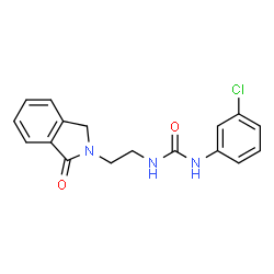 ChemSpider 2D Image | 1-(3-Chlorophenyl)-3-[2-(1-oxo-1,3-dihydro-2H-isoindol-2-yl)ethyl]urea | C17H16ClN3O2