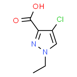 ChemSpider 2D Image | 4-chloro-1-ethylpyrazole-3-carboxylic acid | C6H7ClN2O2