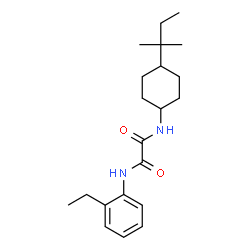 ChemSpider 2D Image | N-(2-Ethylphenyl)-N'-[4-(2-methyl-2-butanyl)cyclohexyl]ethanediamide | C21H32N2O2