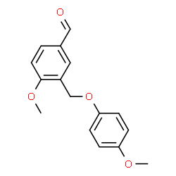 ChemSpider 2D Image | 4-Methoxy-3-(4-methoxyphenoxymethyl)benzaldehyde | C16H16O4