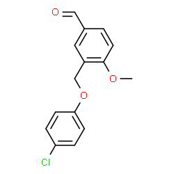 ChemSpider 2D Image | 3-(4-Chlorophenoxymethyl)-4-methoxybenzaldehyde | C15H13ClO3