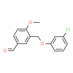 ChemSpider 2D Image | 3-(3-CHLOROPHENOXYMETHYL)-4-METHOXYBENZALDEHYDE | C15H13ClO3
