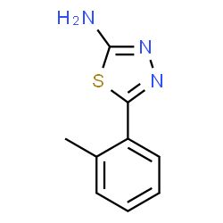 ChemSpider 2D Image | 5-(o-tolyl)-1,3,4-thiadiazol-2-amine | C9H9N3S