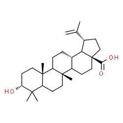 ChemSpider 2D Image | (1R,3aS,5bS,9R,11aR,13aS)-9-Hydroxy-1-isopropenyl-5b,8,8,11a-tetramethylicosahydro-3aH-cyclopenta[a]chrysene-3a-carboxylic acid | C29H46O3