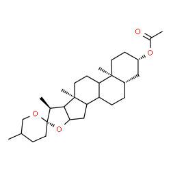 ChemSpider 2D Image | (3beta,5alpha,8xi,9xi,14xi,16xi,17xi,22S)-Spirostan-3-yl acetate | C29H46O4