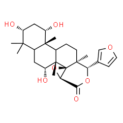 ChemSpider 2D Image | (1S,3R,6R,6aS,6bR,7aS,10S,10aS,12bS)-10-(3-Furyl)-1,3,6-trihydroxy-4,4,6a,10a,12b-pentamethyltetradecahydronaphtho[2,1-f]oxireno[d]isochromen-8(7aH)-one | C26H36O7