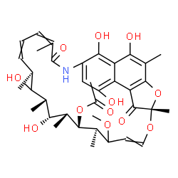 ChemSpider 2D Image | (7S,12R,13S,14R,15R,16R,18S)-2,15,17,27,29-Pentahydroxy-11-methoxy-3,7,12,14,16,18,22-heptamethyl-6,23-dioxo-8,30-dioxa-24-azatetracyclo[23.3.1.1~4,7~.0~5,28~]triaconta-1(29),2,4,9,19,21,25,27-octaen-
13-yl acetate | C37H47NO12