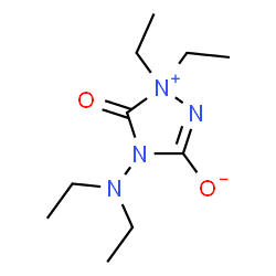 ChemSpider 2D Image | 4-(Diethylamino)-1,1-diethyl-5-oxo-4,5-dihydro-1H-1,2,4-triazol-1-ium-3-olate | C10H20N4O2