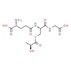 ChemSpider 2D Image | D-gamma-Glutamyl-S-[(2S)-2-hydroxypropanoyl]-L-cysteinylglycine | C13H21N3O8S