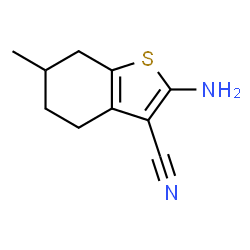 ChemSpider 2D Image | 2-Amino-6-methyl-4,5,6,7-tetrahydro-1-benzothiophene-3-carbonitrile | C10H12N2S