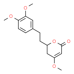 ChemSpider 2D Image | 2-[2-(3,4-dimethoxyphenyl)ethyl]-4-methoxy-2,3-dihydropyran-6-one | C16H20O5